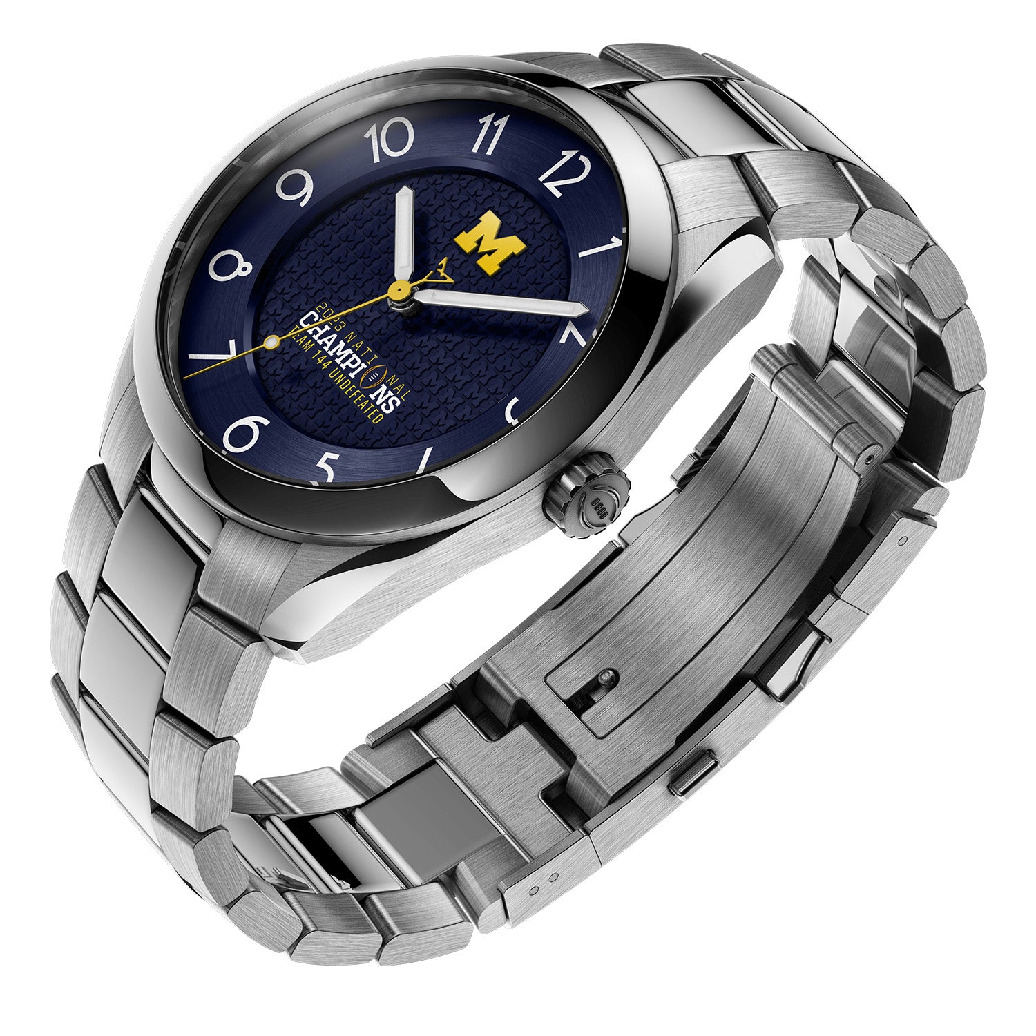 Michigan 2023 National Champions Timepiece - Kairos II (Stainless Steel)