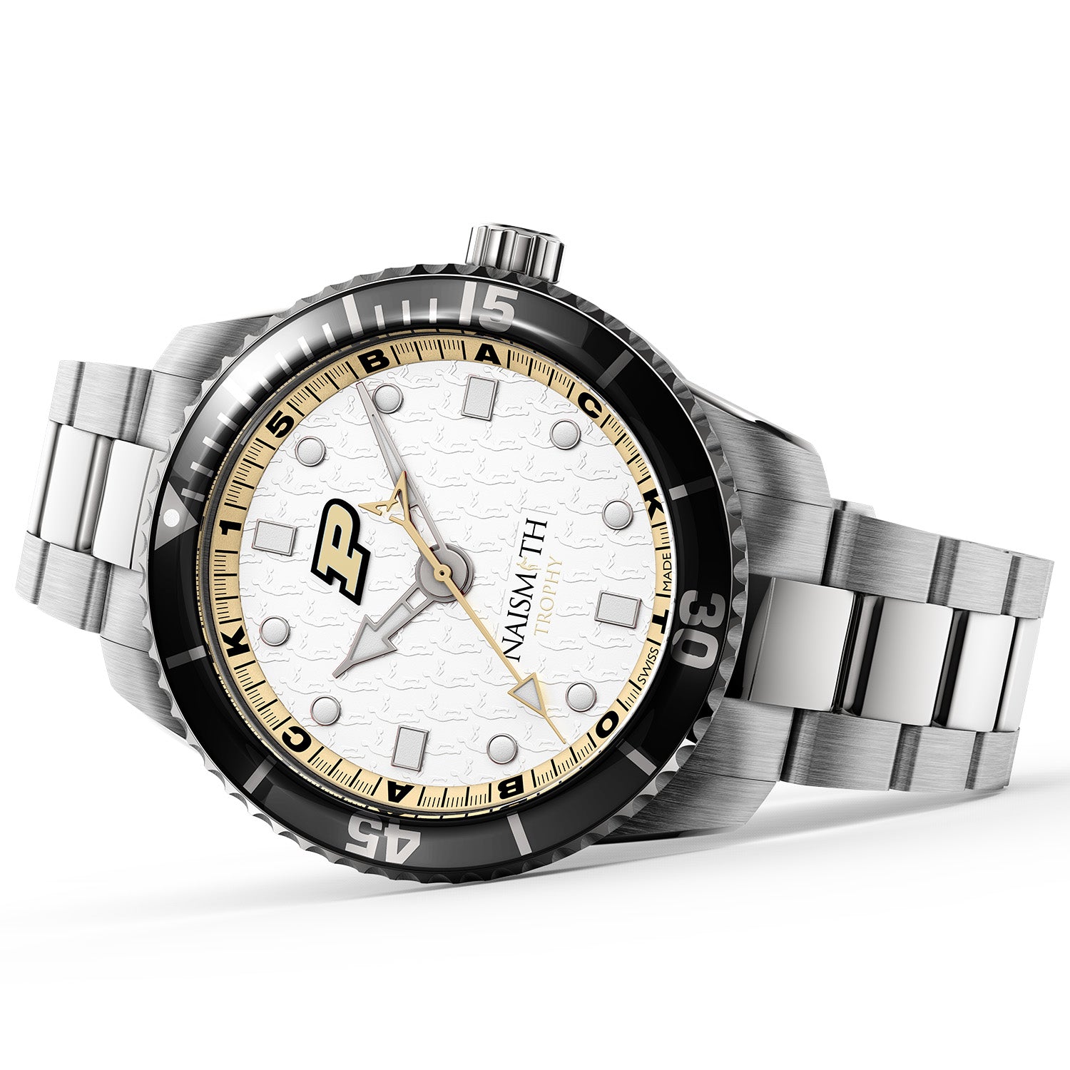 Zach Edey Purdue Naismith Commemorative Timepiece & Autographed Box Set & Mini Basketball