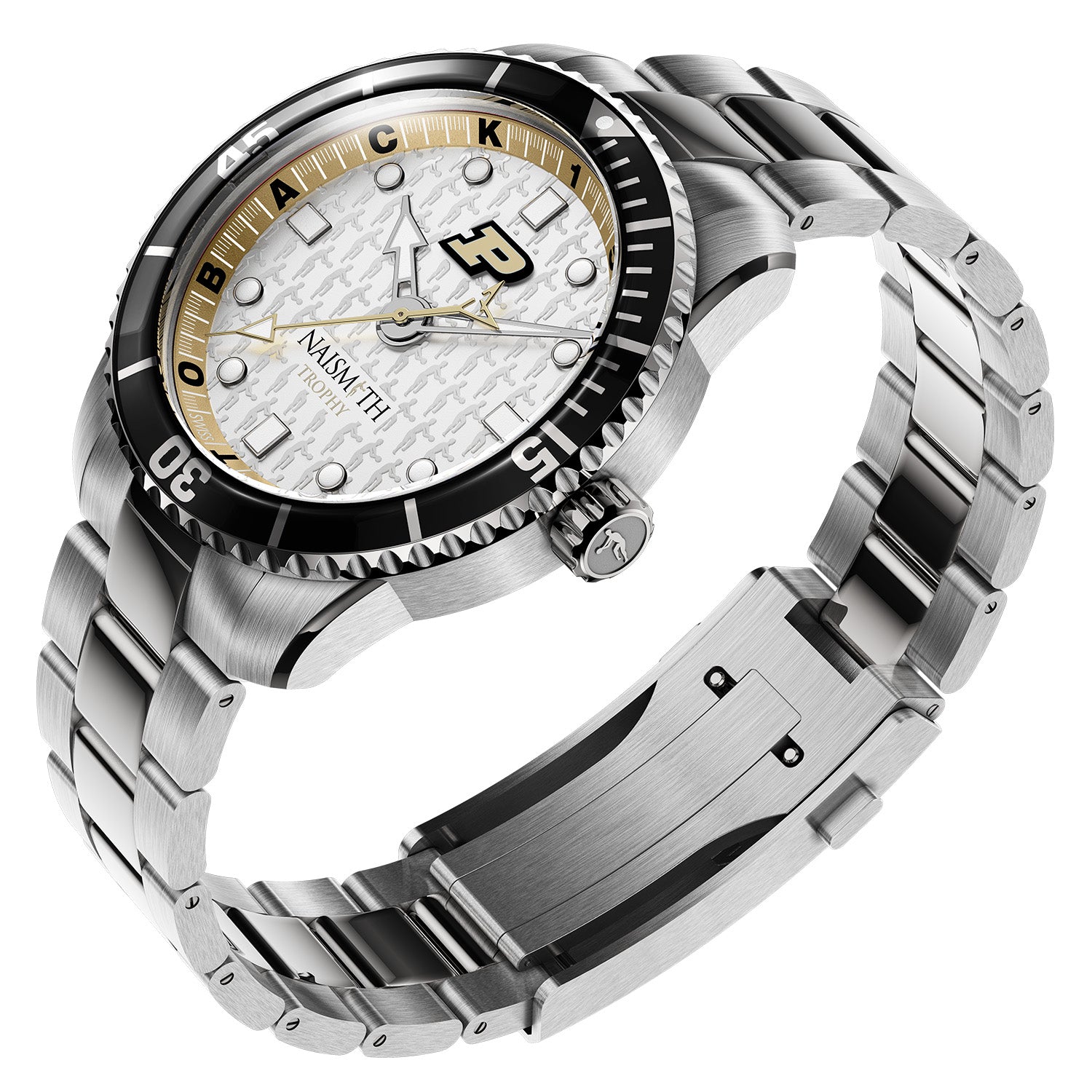 Zach Edey Purdue Naismith Commemorative Timepiece & Autographed Box Set & Mini Basketball