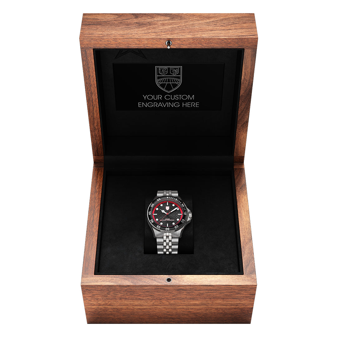 Cornell Lacrosse Walnut Display Box (Watch Sold Separately)
