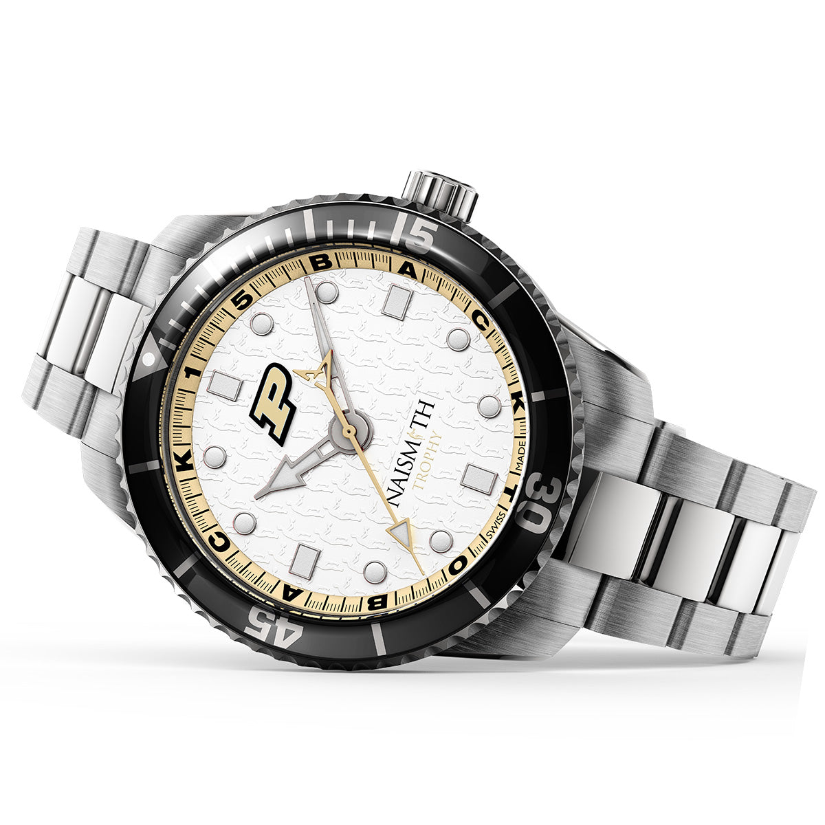 Zach Edey Purdue Naismith Commemorative Timepiece & Autographed Box Set & Mini Basketball