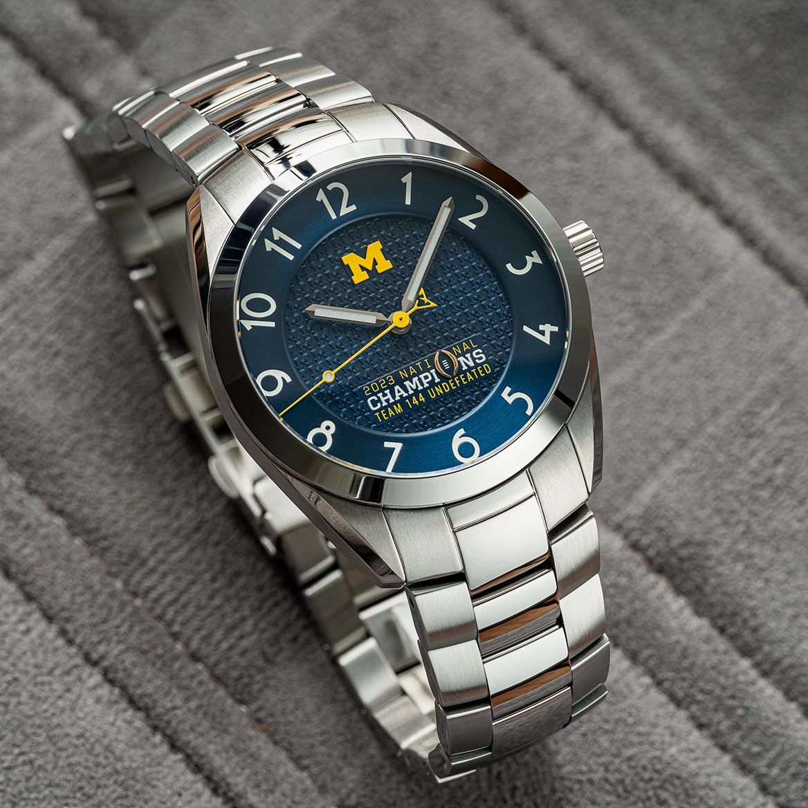 Michigan 2023 National Champions Timepiece - Kairos II (Stainless Steel)