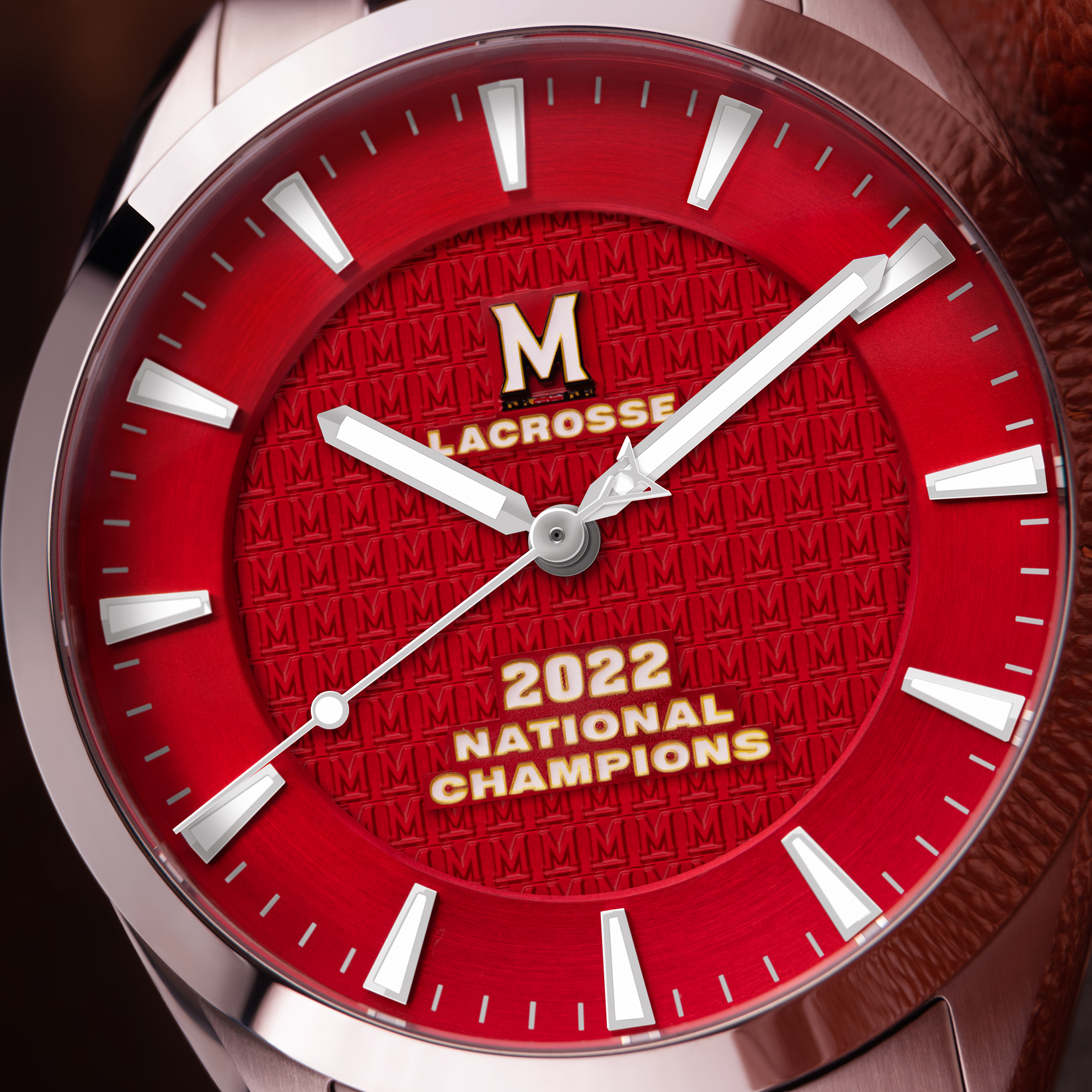 Maryland Lacrosse 2022 National Champions swiss made automatic watch