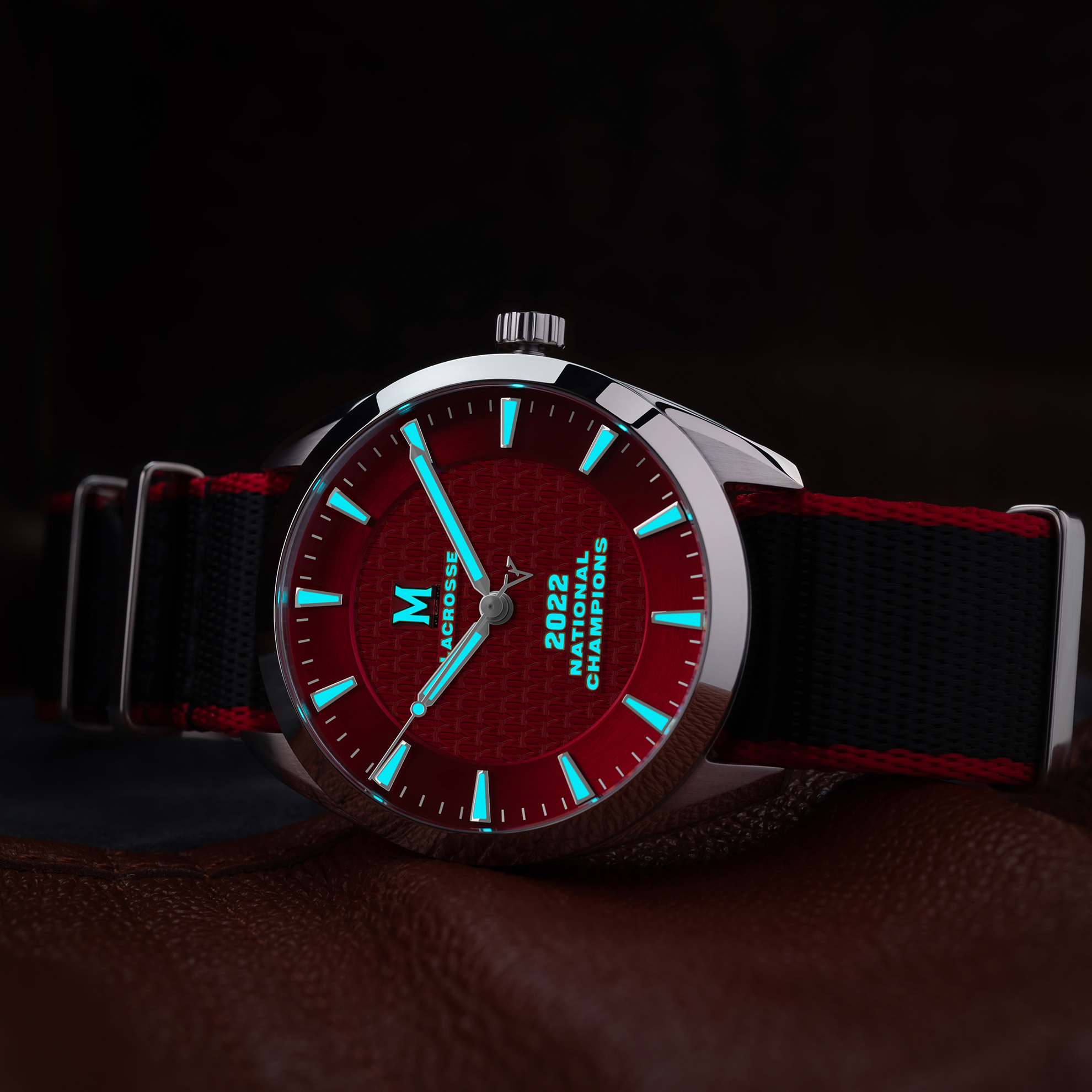 Maryland Lacrosse 2022 National Champions swiss made automatic watch