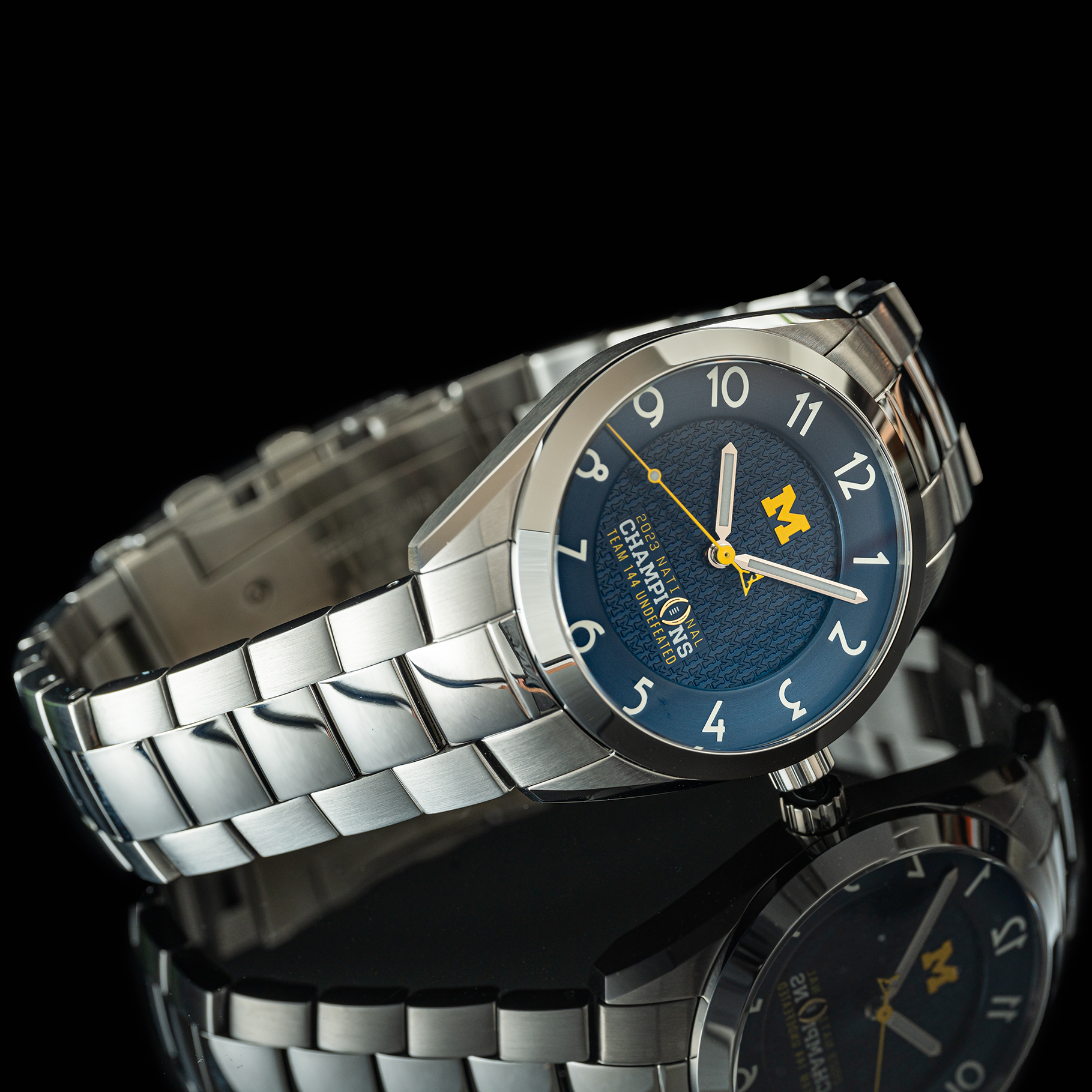 Michigan 2023 National Champions Timepiece - Kairos II (Stainless Steel)