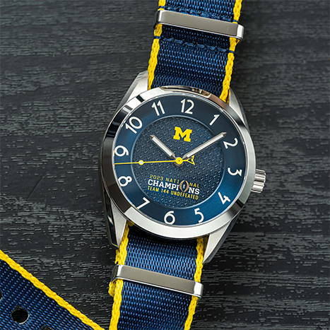 Michigan 2023 National Champions Timepiece - Kairos II (Stainless Steel)
