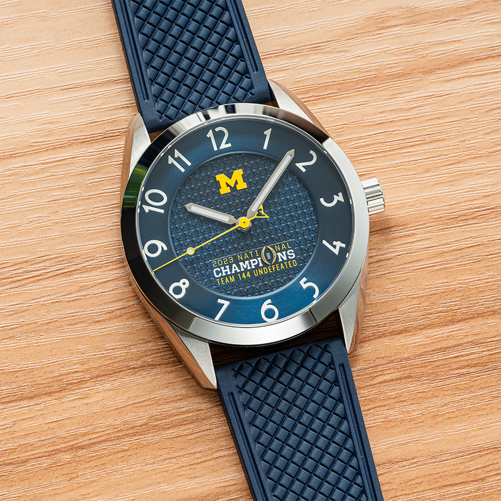 Michigan 2023 National Champions Timepiece - Kairos II (Stainless Steel)