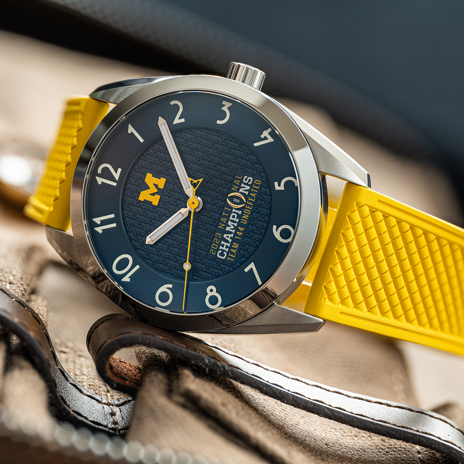 Michigan 2023 National Champions Timepiece - Kairos II (Stainless Steel)