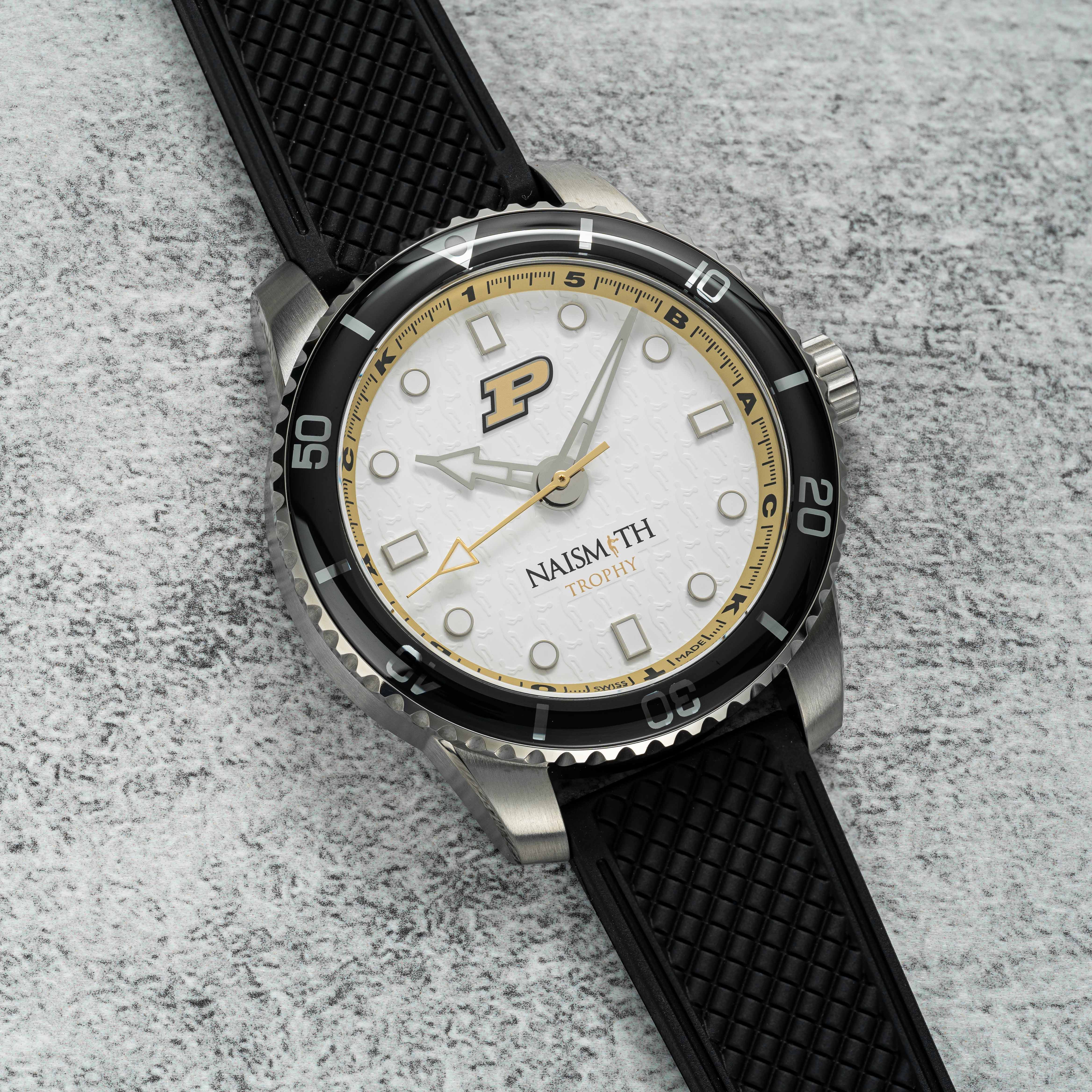 Zach Edey Purdue Naismith Commemorative Timepiece & Autographed Box Set & Mini Basketball