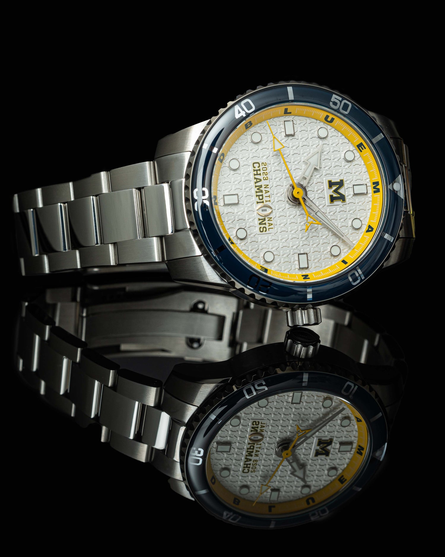 AXIA Time unveils its National Champions Timepiece for the undefeated Michigan Wolverines who emerged victorious from the 2024 CFP National Championship game, with a score of 31 to 13