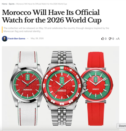 Morocco Will Have Its Official Watch for the 2026 World Cup