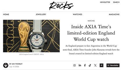 Inside AXIA Time’s limited-edition England World Cup watch