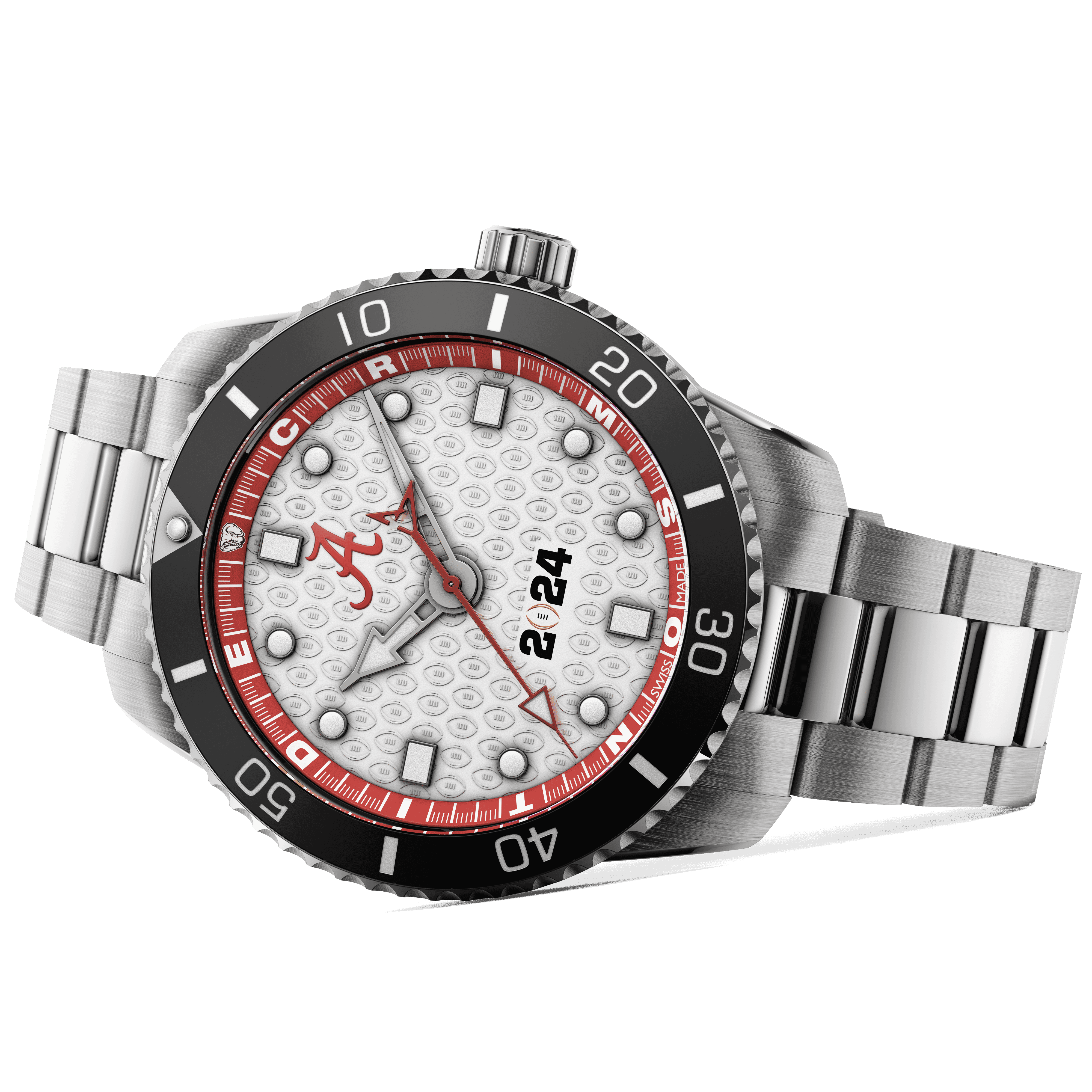 Alabama Crimson Tide Swiss made automatic watch table view