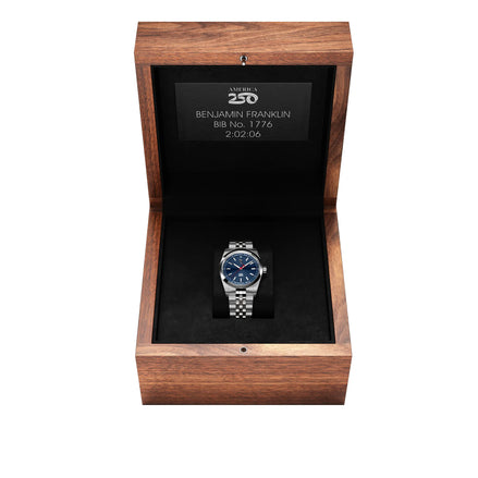 Philadelphia Marathon Walnut Display Box (watch sold separately)