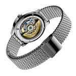 Aletheia LSU Swiss made automatic watch. Exhibition back (open) case view.