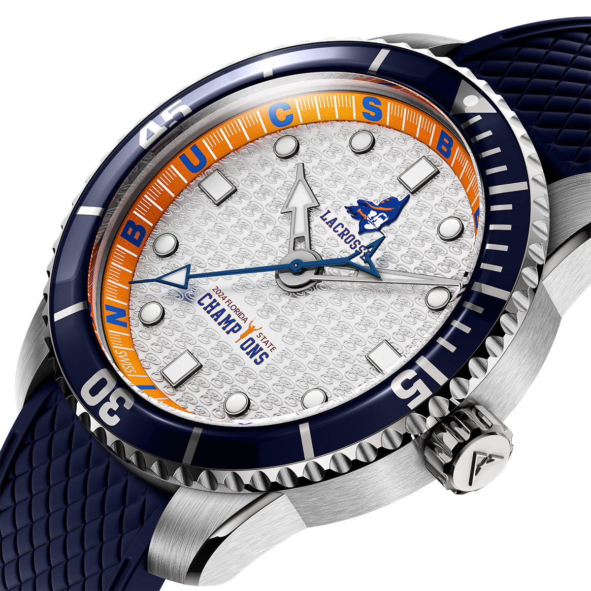 Benjamin school lacrosse 2024 florida state champions odysseus swiss made automatic watch. Three quarter view zoom.