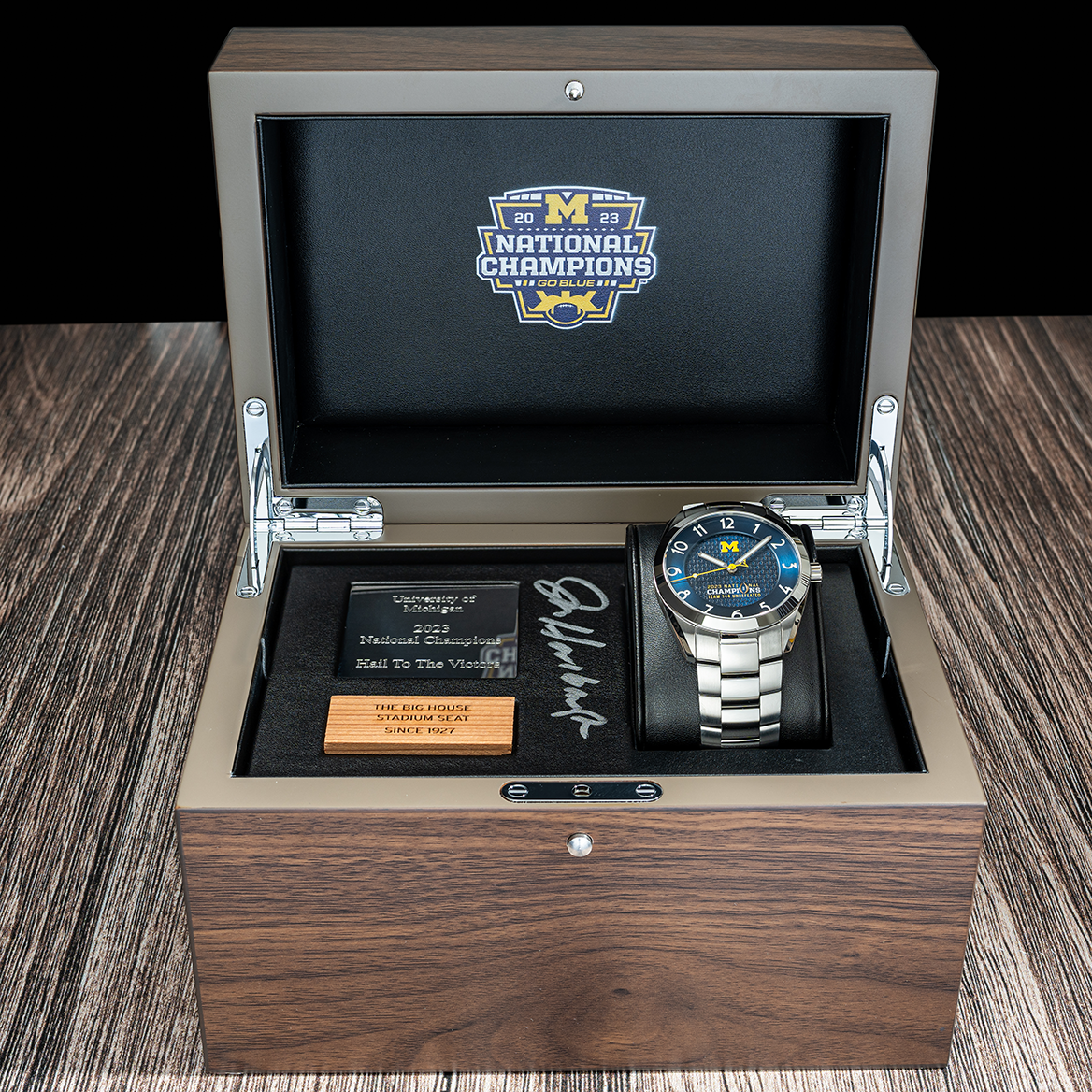 Michigan 2023 National Champions CFP Timepiece - Kairos II (Stainless Steel)