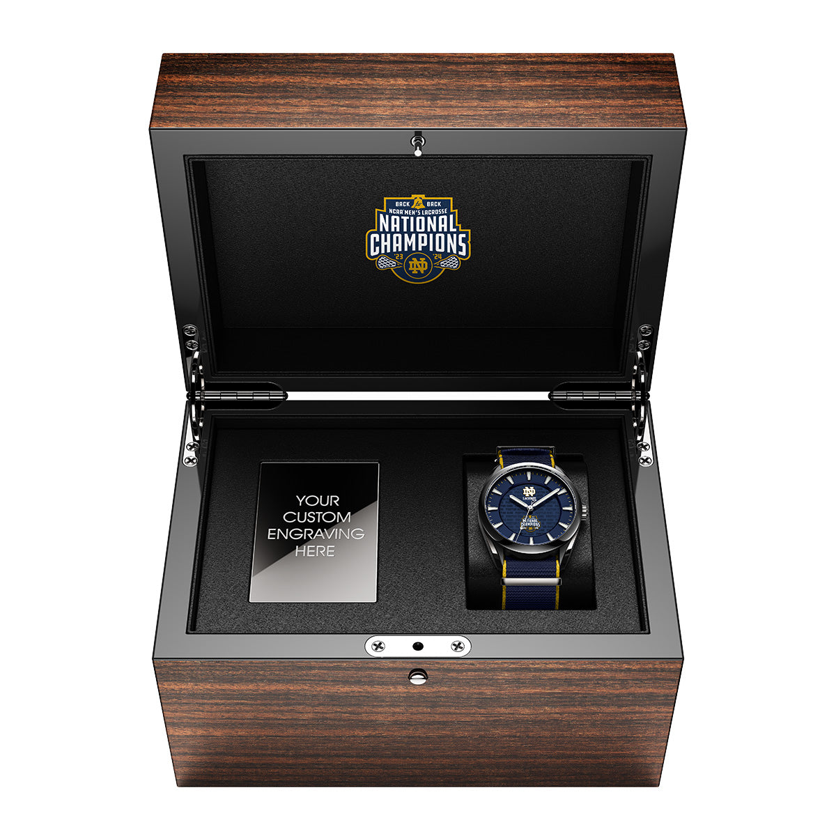 Notre Dame Lacrosse Timepiece Display Box