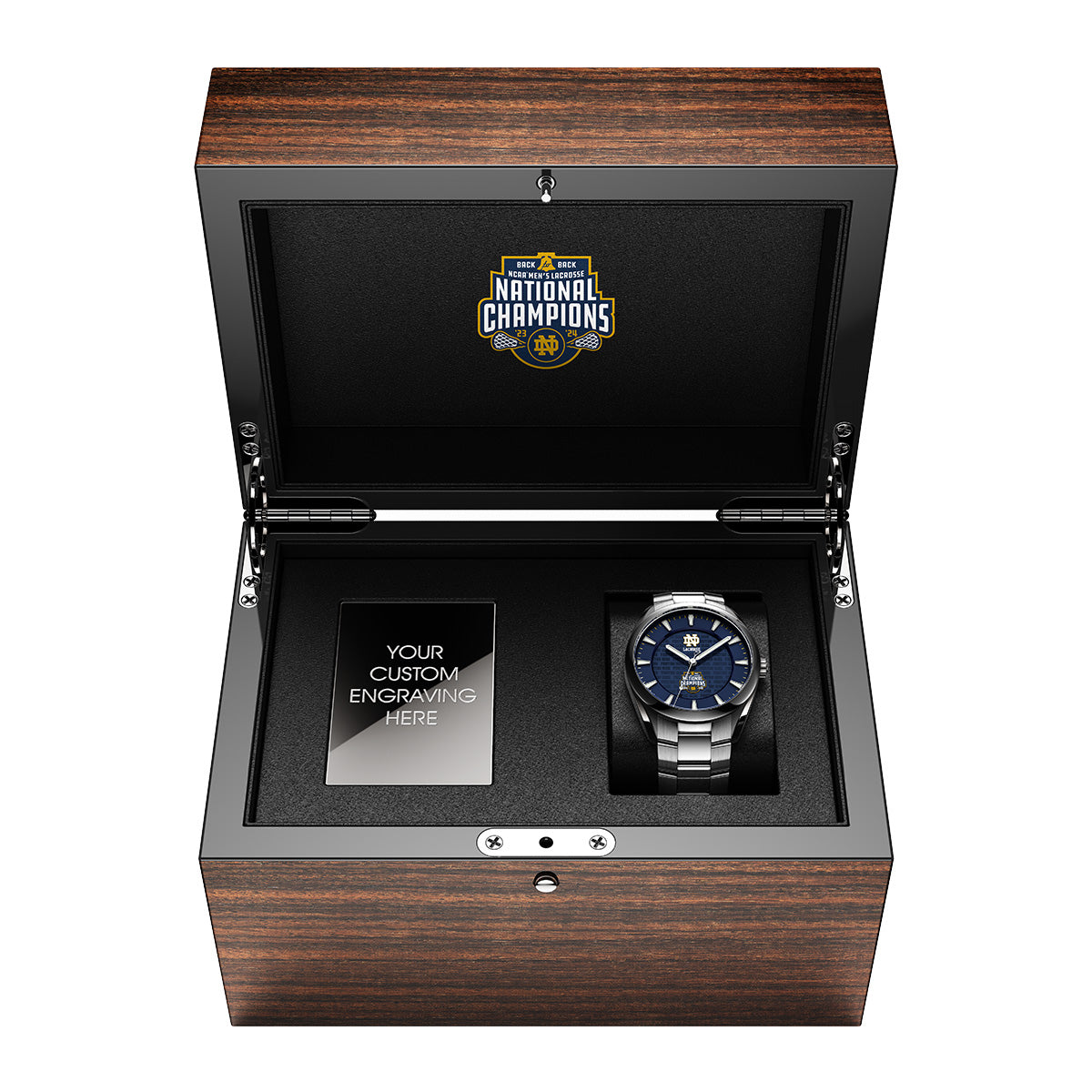 Notre Dame Lacrosse Timepiece Display Box