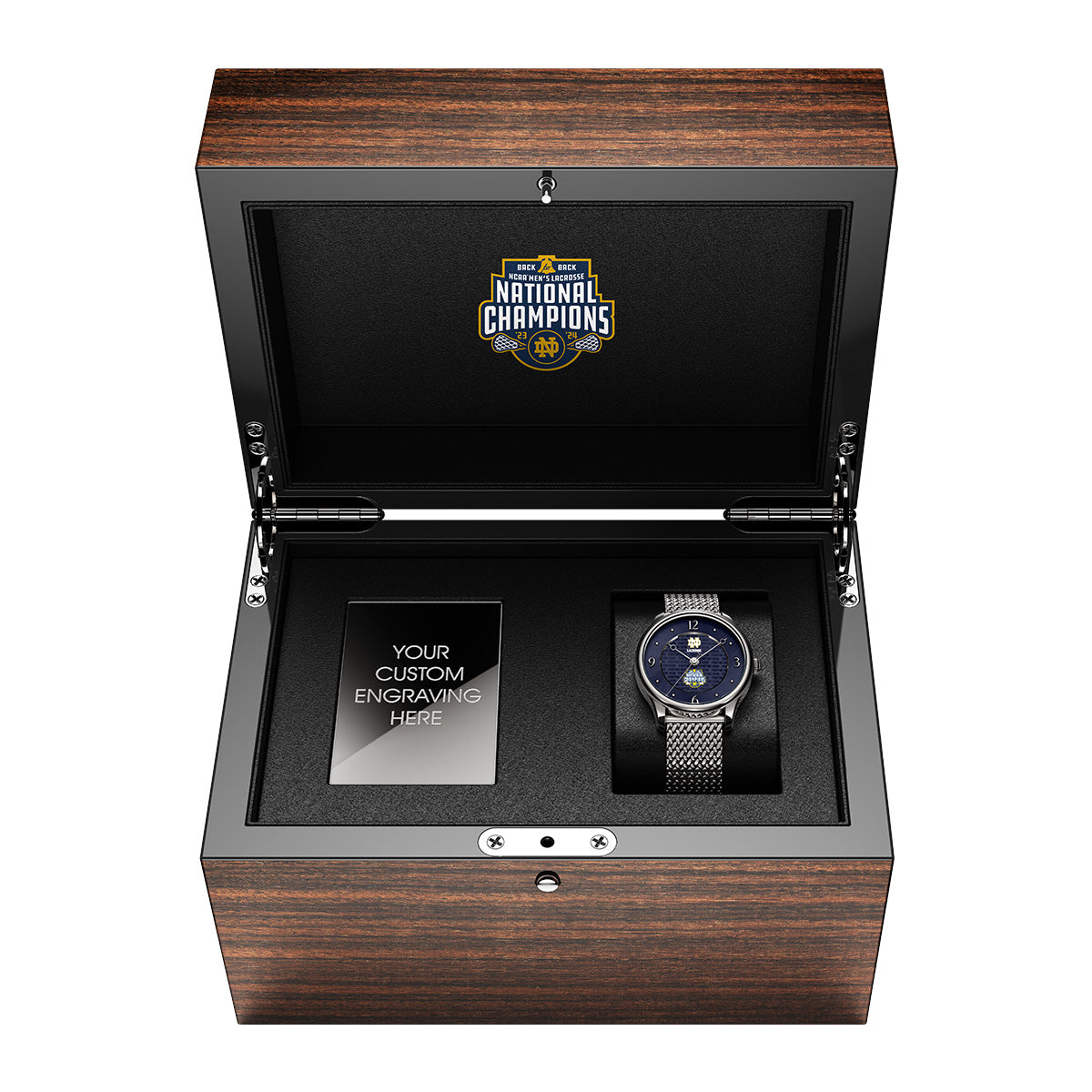 Notre Dame Lacrosse Timepiece Display Box