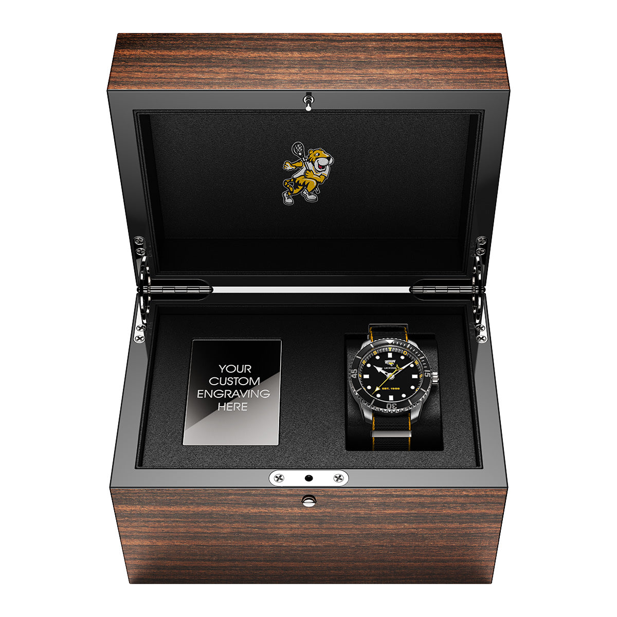 Towson Lacrosse Timepiece Display Box