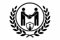 design a black and white icon that could represent exceptional customer service