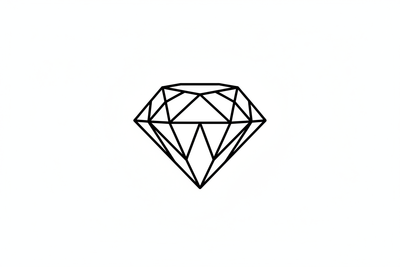 generate a icon with black lines that depicts premium, perhaps a diamond